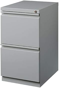 Amazon Com Hirsh Industries 20 Deep 2 Drawer Mobile File Cabinet File In Platinum Office Products