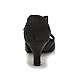 Ballroom Dance Shoes Women Latin Salsa Practice Dancer Shoes 2.5'' Heels YT02(9.5, Black)