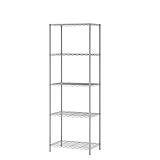Homebi 5-Tier Wire Shelving 5 Shelves Unit Metal Storage Rack Durable Organizer Perfect for Pantry Closet Kitchen Laundry Organization in Grey,21