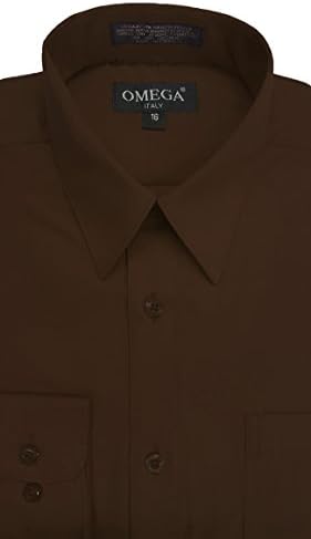 OmegaTux Boys Long Sleeve Solid Color Dress Shirts
