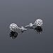 RIVERTREE 925 Sterling Silver 8mm Pave Crystal Disco ball Earrings Stud Silver for Women Shamballa Inspired Mothers Day Gifts