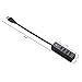 iXCC Aluminum 4 Port Compact Portable High Speed USB 3.0 Data Hub for Windows, Mac OS, Linux - Black