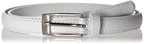 Solid Color Leather Adjustable Skinny Belt with