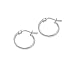 Silver Hoop Earrings .925 Sterling 15mm High Polished Round Thin Click-Top Small Hoop Earring for Men