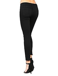 Vervet por Flying Monkey Jeans negro Ivy Mid Rise Super Stretch Skinny Jegging VT136