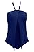 Sovoyontee Women Halter Neck Wrap One Piece Swimsuiti Blue XL