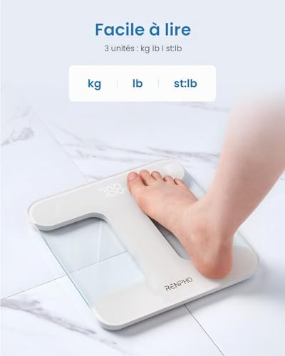 Balance Pese Personne, Verre Trempé, LED, Core TS