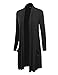 MBJ Womens Solid Long Cardigan with Pockets XXXL Black