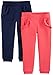 Simple Joys by Carter's Toddler Girls' Pull-On Fleece Pants, Pack of 2