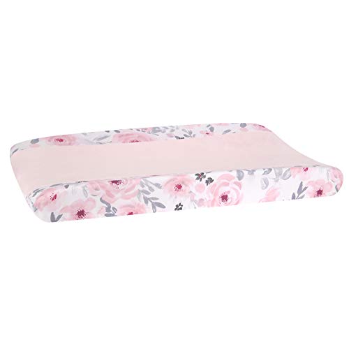 Bedtime Originals Blossom Watercolor Floral Changing Pad Cover - Pink/Gray