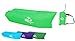 US Lounger UFO Green Fast Inflatable Portable Outdoor or Indoor Wind Bed Lounger, Air Bag Sofa, Air Sleeping Sofa Couch, Lazy Bed for Camping, Beach, Park, Backyard