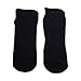 Non Slip Skid Socks with Grips, For Hospital Rehab, Yoga, Pilates, Barre, Traveling, Home Use, Black (Grey Grippy Lines) - Size S/M, 2 Pairs