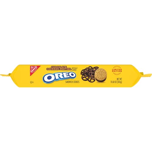 OREO CHOCOLATE COVERED PRETZEL SANDWICH COOKIES, LIMITED EDITION, 10.68 OZ