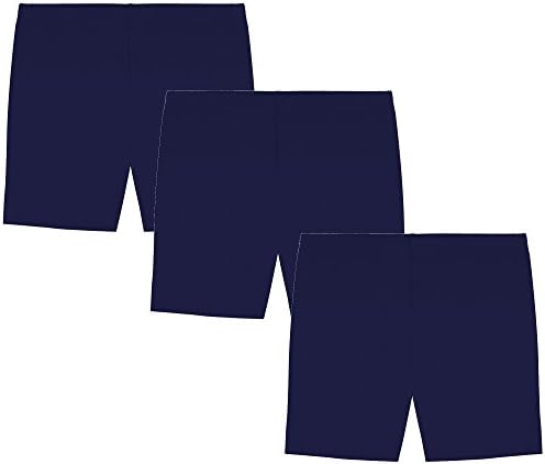 MY WAYToddlers & Girls Bike Shorts Cotton & Spandex — Biker Shorts for Under Dresses, Cartwheel & Dance - 3 Pack Sizes 2T-16