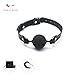 SCARLET KITTEN Breathable Medium Bite Ball Leather and Silicone for Women Men, Black
