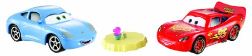 Disney Pixar Cars, Wheel Well Motel Die-Cast, Hudson Hornet Piston Cup Lightning McQueen & Sally #4,5/11, 1:55 Scale