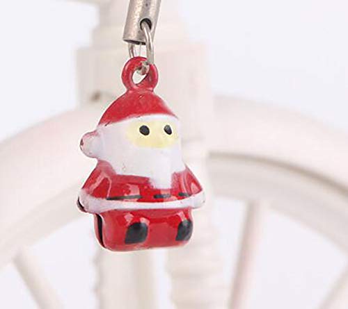 IDOXE 10Pcs Christmas Bells Santa Claus Red Jingle Bells Craft Copper Bell 19 Mm Jewelry Findings Jewelry Making Charms