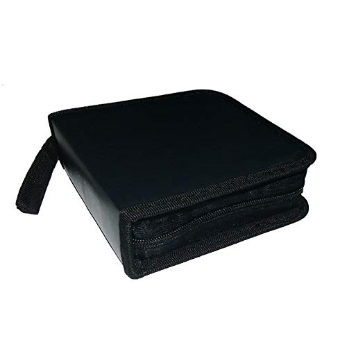 Yamalans Portable CD DVD Discs Storage Holder Carry Case Organizer Protect Bag Album Box Organizer Pouch Black - Thumbnail 6