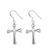 Elegant Fashion Jewelry 925 Silver Plated Stud Dangle Earings Eardrop Special Big Cross
