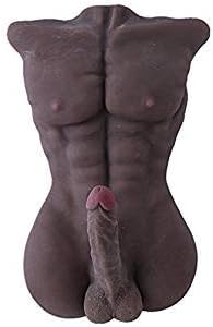 Male Positive Torso Muscle Doll for Women Brown Silicone Love Doll 12.5 lbs