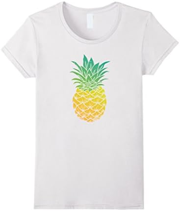 Womens Pineapple Aloha Shirt XL White