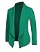 Michel Womens 3/4 Sleeve Lightweight Open Front Blazer Business Casual Work Office Cardigan Jacket with Plus Size Jade 2XL