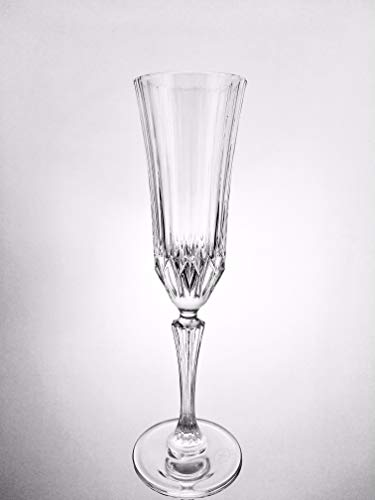 6 Flûtes/Coupes à Champagne en Cristal – Service Concorde (21 cl -23 cm) – Maison Artisan du Cristal KLEIN – Coffret…