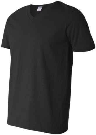 Gildan Adult 4XL Black 6.1 oz 100% Cotton Short Sleeve T-Shirt