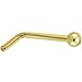 14k Yellow Gold 1.5mm Ball L-Shaped Nose Ring 20 Gauge
