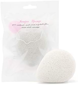 Konjac Sponge - 100% Natural Facial Sponge Original Pure, Konjac Facial Sponge Deeply Clean and Exfoliate for All Skin Types