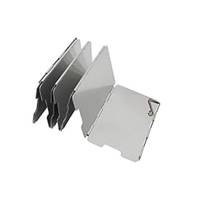 Windscherm voor campingkooktoestel, opvouwbaar aluminium outdoor camping gasfornuis voorruit voor comping BBQ, met…