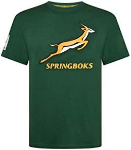 South Africa Rugby Springboks Men's Large Logo T-Shirt | 2019/20 Season (Large) Green