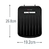 George-Foreman-25800-Small-Fit-Grill-Versatile-Griddle-Hot-Plate-and-Toastie-Machine-with-Speedy-Heat-Up-and-Easy-Cleaning-Black George Foreman 25800 Small Fit Grill - Versatile Griddle, Hot Plate and Toastie Machine with Speedy Heat Up and Easy…
