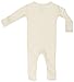 Organic Cotton Baby Long Sleeve Footie GOTS Certified No Dyes (Natural, 6-12m)