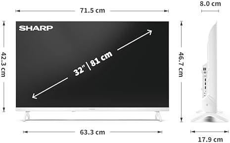 32HF2365EW - GOOGLE TV, 32" HD,FRAMELESS,60Hz, Sonido 2x3W,HDMIx3,USBx2,USB, Colore bianco