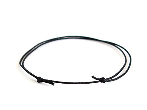 Black Rope Bracelet For Men, Women, Girls. Cord Mens Bracelet Knotted Of Nautical Parachute Thread