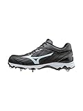 Mizuno Women's 9-Spike Advanced Sweep 3 Softball Shoe, Black/White, 7.5 D US