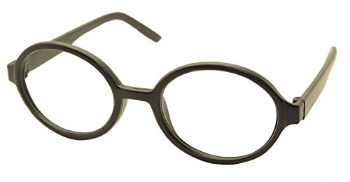 FancyG Retro Geek Nerd Oval Round Shape Glass Frame NO LENSES