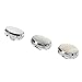 Jili Online 3 Pieces Chrome Plated White Shell Inlays Trumpet Finger Buttons Brass Instrument Accessories