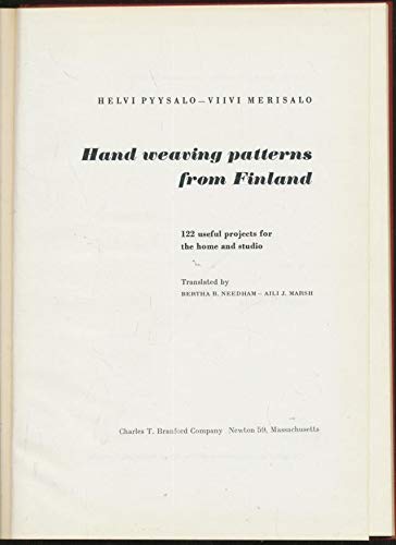 Hand Weaving Patterns From Finland by Helvi & Merisalo, Viivi Pyysalo (Hardcover)