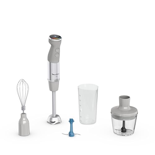 Moulinex Hand blender, Powelix blade technology, Silent mode, 20speeds, Crushed ice blades, Turbo mode, Splash guard, Chopper, Quickchef+ DD67EB10