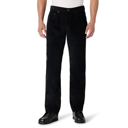 Amazon Essentials Men's Straight Fit 5 Pocket Corduroy Pant, Black, 30W x 34L