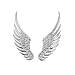 uxcell® Car Silver Tone Alloy Angel Wings Badge Stickers 2 Pcs primary