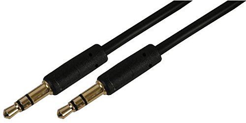 PRO SIGNAL PSG03743 Slim 3.5mm Stereo Jack Plug to Plug Lead, 0.5m Black