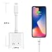 Supfox Compatible Charger and Headphone Adapter Applicable for iPhone max X / 7/7 Plus / 8/8 Plus, 2 in 1 Dual Headphones Adapter and Splitter Design for Calling & Remote & Charger & Musicthumb 1