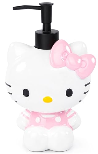 Photo 1 of Jay Franco Hello Kitty Soap Dispenser - Pink & White Bathroom Accessory - Resin Lotion Pump