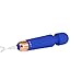 Cordless Wand Massager by LuLu - Strongest Therapeutic Vibrating Power - Best Rated for Travel Gift - Magic Stress Away - Perfect for Muscle Aches and Personal Sports Recovery - USB - Mini - Blue