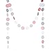 Chloe Elizabeth Circle Dots Paper Party Garland Backdrop (10 Feet Long) - Pink, Gray, White