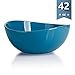 Sweese 104.107 Porcelain Bowl - 42 Ounce for Cereal, Salad and Popcorn - Set of 1, Steel Blue