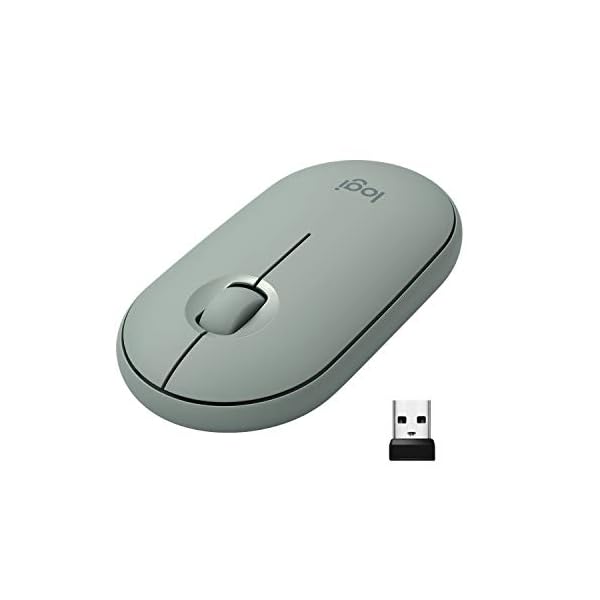 Logitech-Pebble-Wireless-Mouse-Bluetooth-Or-24-GHz-with-USB-Mini-Receiver-Silent-Slim-Computer-Mouse-with-Quiet-Click-for-LaptopNotebookPCMac-Eucalyptus Logitech Pebble Wireless Mouse with Bluetooth or 2.4 GHz Receiver, Silent, Slim Computer Mouse with Quiet Clicks, for…